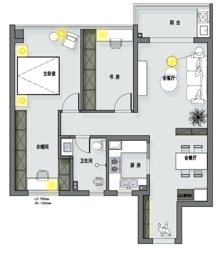 融創臨江府98㎡